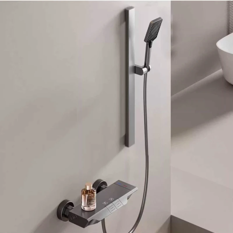 All-copper Constant Temperature Intelligent Household Shower Set with No Top Spray Split Shower Set Complete