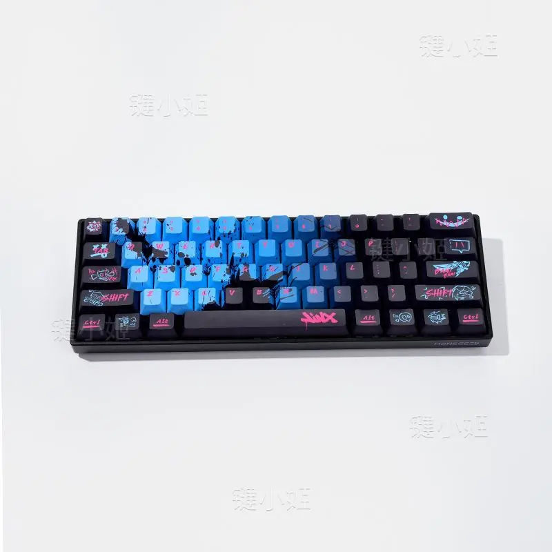 

Jinx Theme 131 Keys Keycap Set for Mechanical Keyboard Gaming PBT Material Durable Keycaps Thermal Sublimation Technology