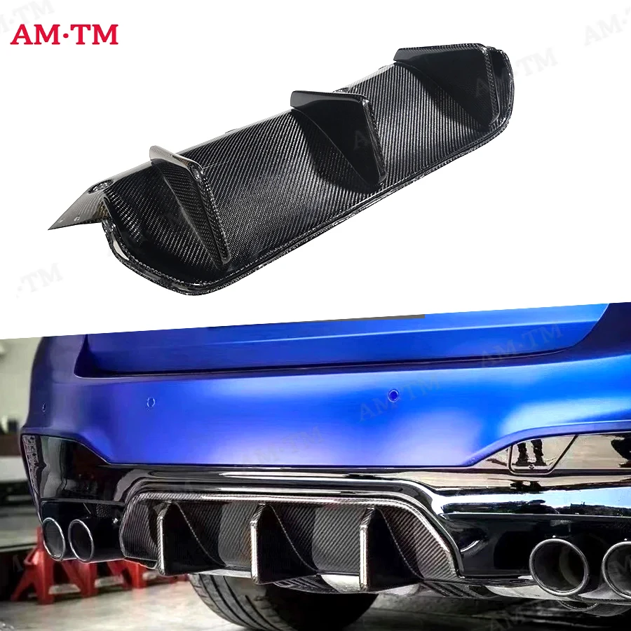 

Углеродное волокно для BMW 5 серии F90 M5 2018-2020, задний бампер автомобиля, диффузор, спойлер, детали, обновленный комплект кузова