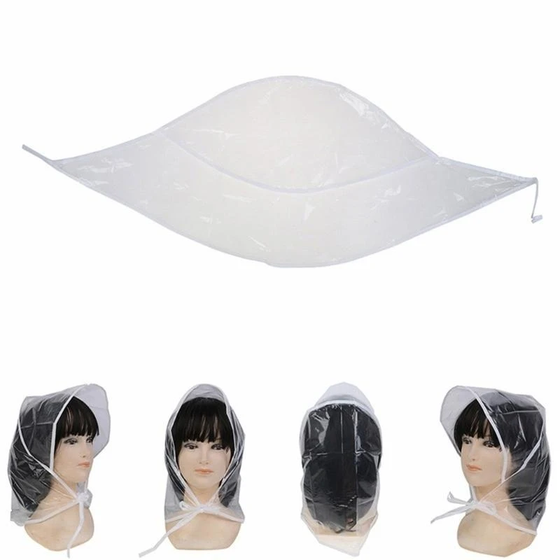400A Rain Bonnet PVC Rain Hat for Busy Individuals Portable Pocket Storage