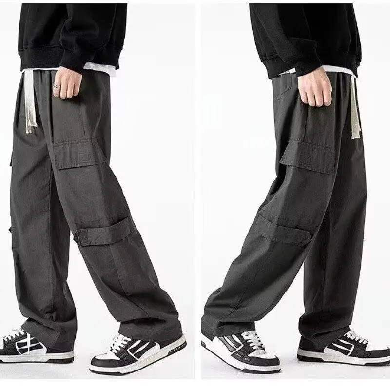 

Mountain style work pants, men's spring and autumn styles, retro trendy brand, loose summer straight leg high street casual pant