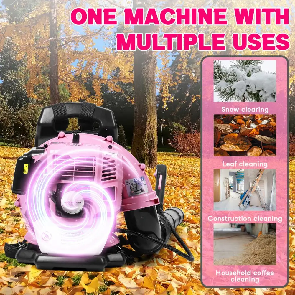 Leaf Blower 52CC 2-Stroke Backpack Gas Leaf Blower 550CFM Air Volume Long Pipe Backpack Blower Outdoor Power Tool For Garden