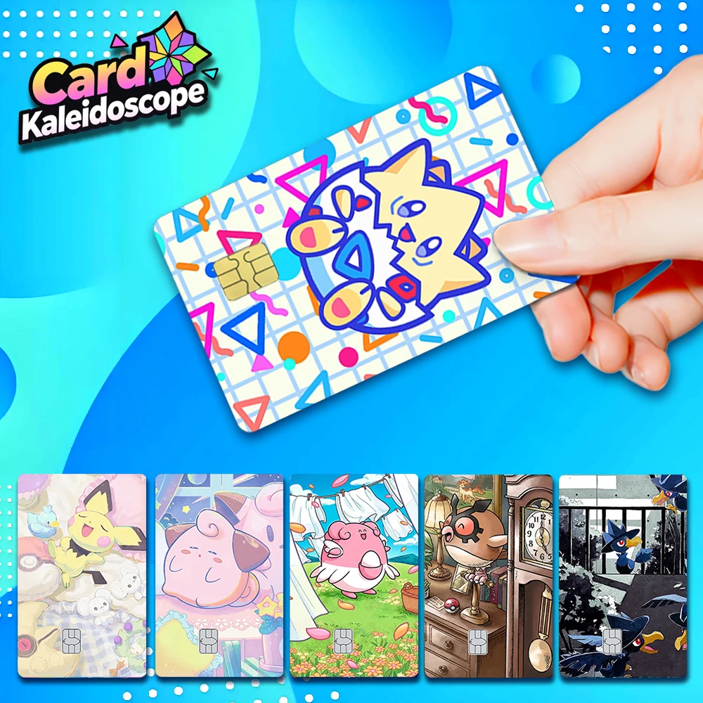 

【S14】 Иллюстрация карточки PTCG Pocket Card ‌ Стильные наклейки для кредитных карт VISA, JCB, Mastercard и других IC-карт