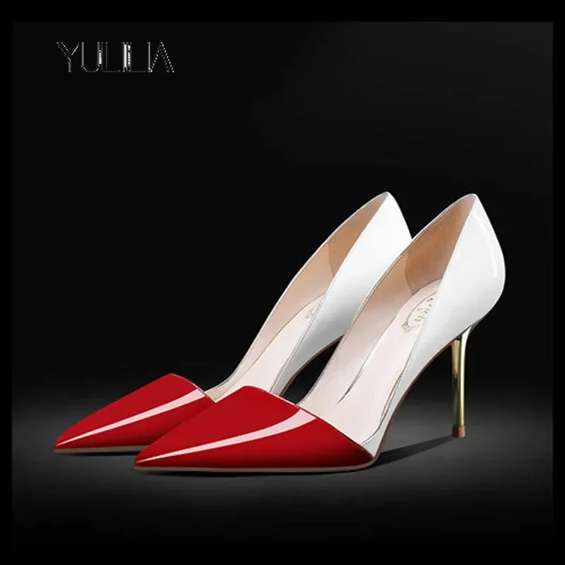 

YULILIA Sexy Fashion Nightclub Party Wedding Office Queen Women Pointed High Heel Shoe Shallow Mouth Four Seasons Lady Stiletto