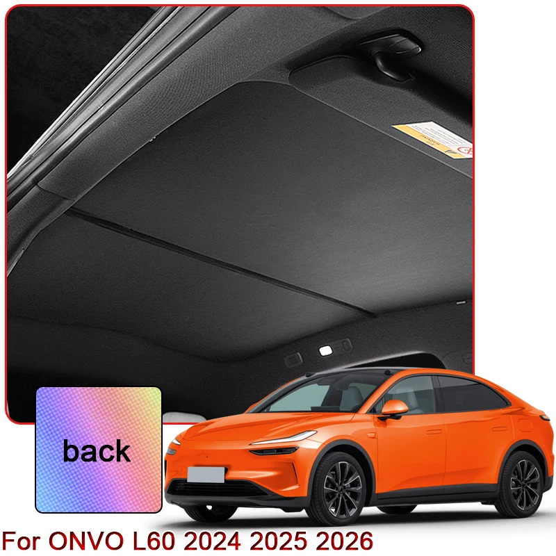 Colorful Ice Crystal Car Roof Sunshade For ONVO L60 2024 2025 2026 Car Clip-on Sunroof Skylight Blind Shading Cover Accessory