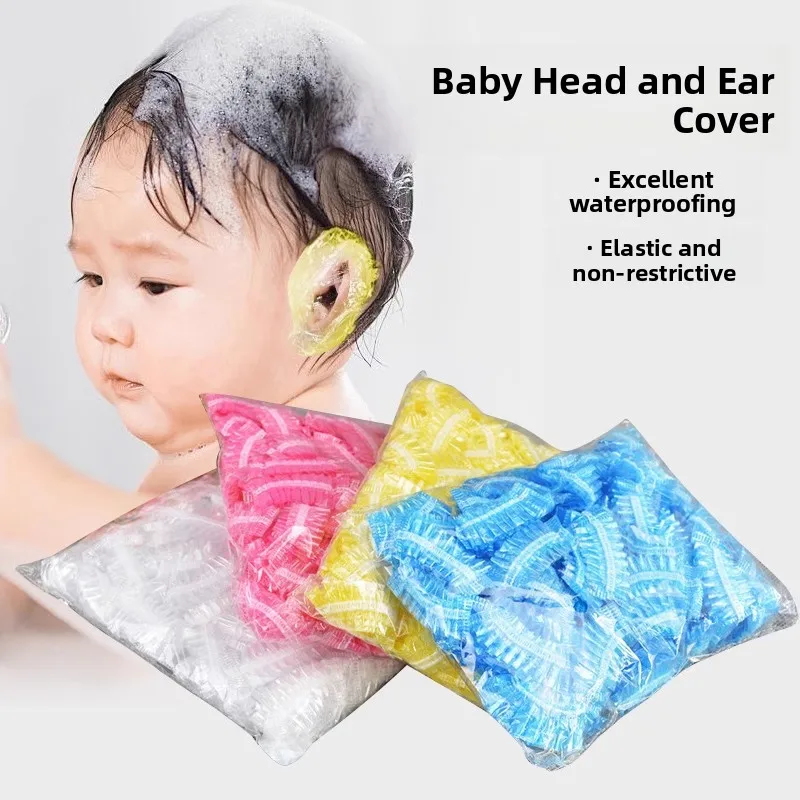 赤ちゃん用防水耳カバー-バスタイム耳保護-耳ピアスガード-使い捨て耳栓-ベビーシャンプー-耳への侵入防止
