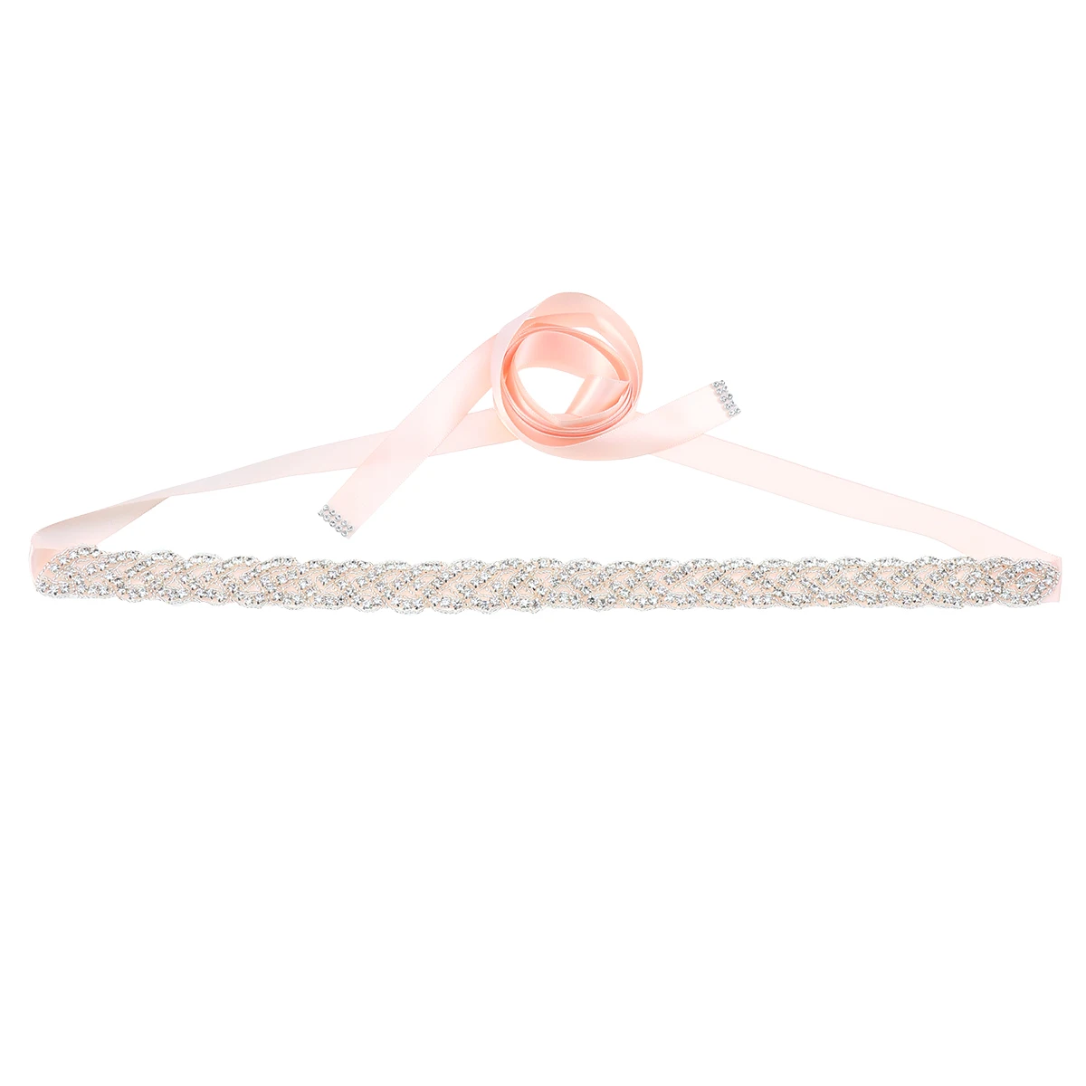 

Rhinestone Bride White Pink Wedding Dress Accessory Wedding Dress Decor Easy to Wear Pearl Sash Elegant Memory