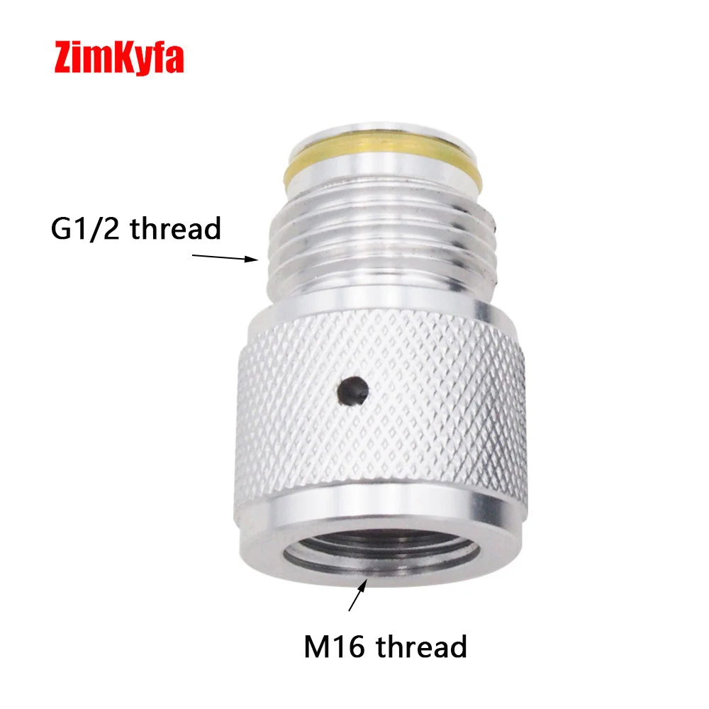 M16 * 1.5 konwerter do adaptera dla 88g 90g Airsource jednorazowy Adapter do ładowania Co2 na Adapter do gwintu G1/2-14