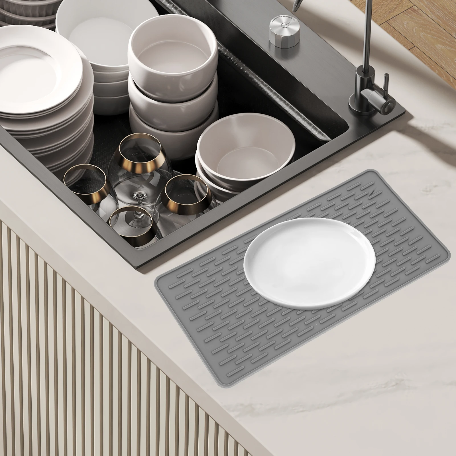 

Silicone Placemat Heat Insulation Pad Non Slip Kitchen Supplies Tableware Mat Eco Material Stylish Easy Clean Wear Resistant