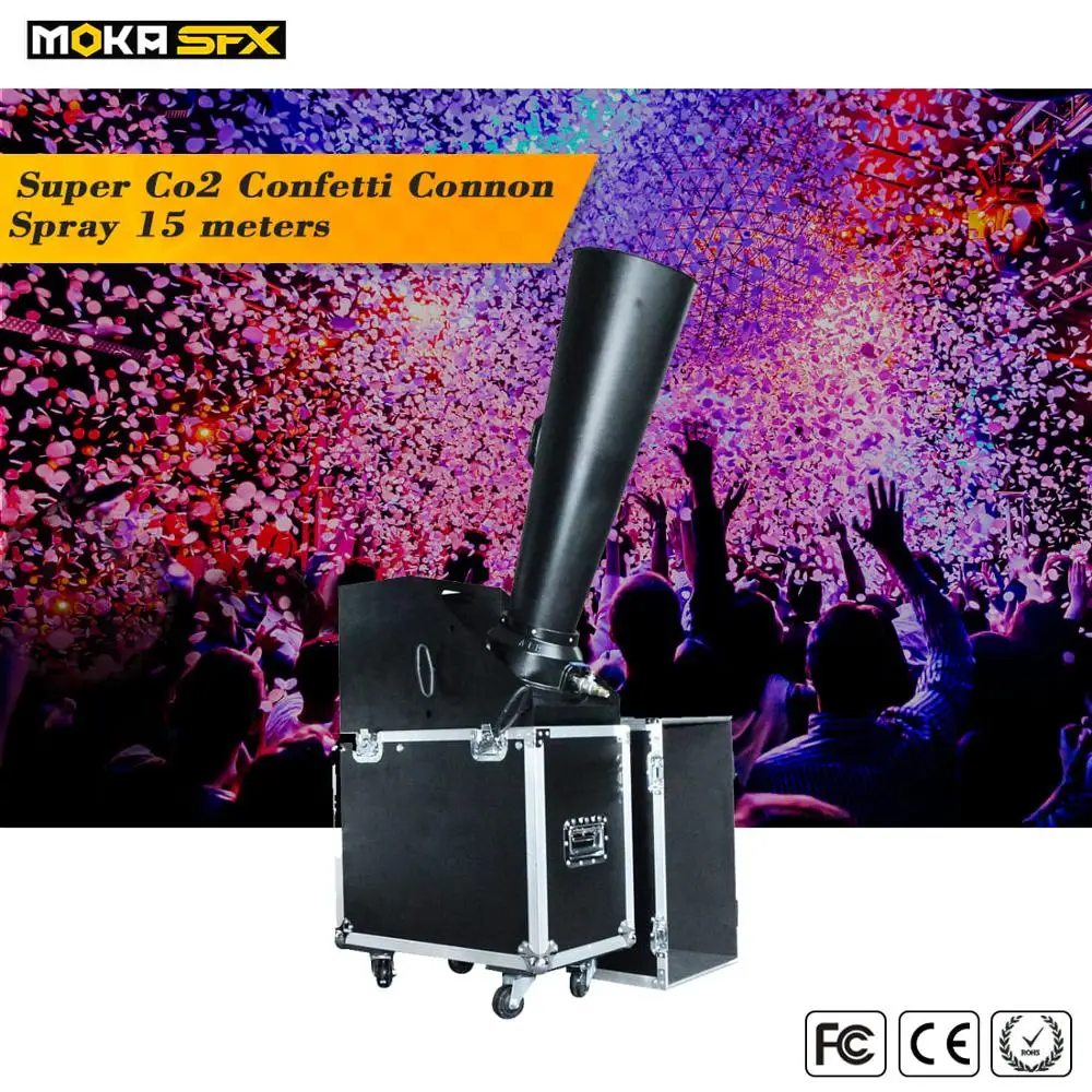 

CO2 Big Aluminium Cast Confetti Machine Hand Control CO2 Confetti Maker Continuous Flow Confetti Cannon for Wedding Party