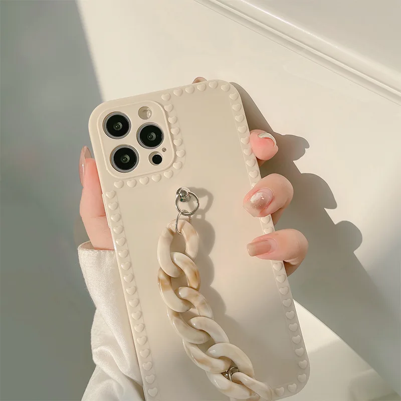 Deluxe Social Media Marble Chain Phone Case for iPhone 13 12 11 Pro Max PLUS Mini 7 8 SE 2020 Camera lens protective shell