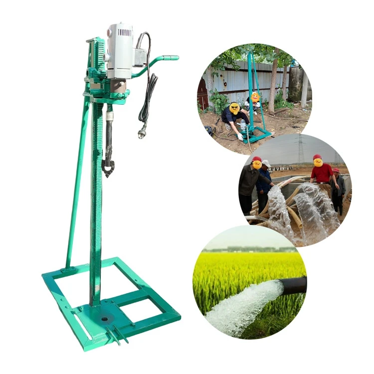Electric Water Well Drilling Machine Small Hand Crank Manual Rig for Deep Water Well Drilling