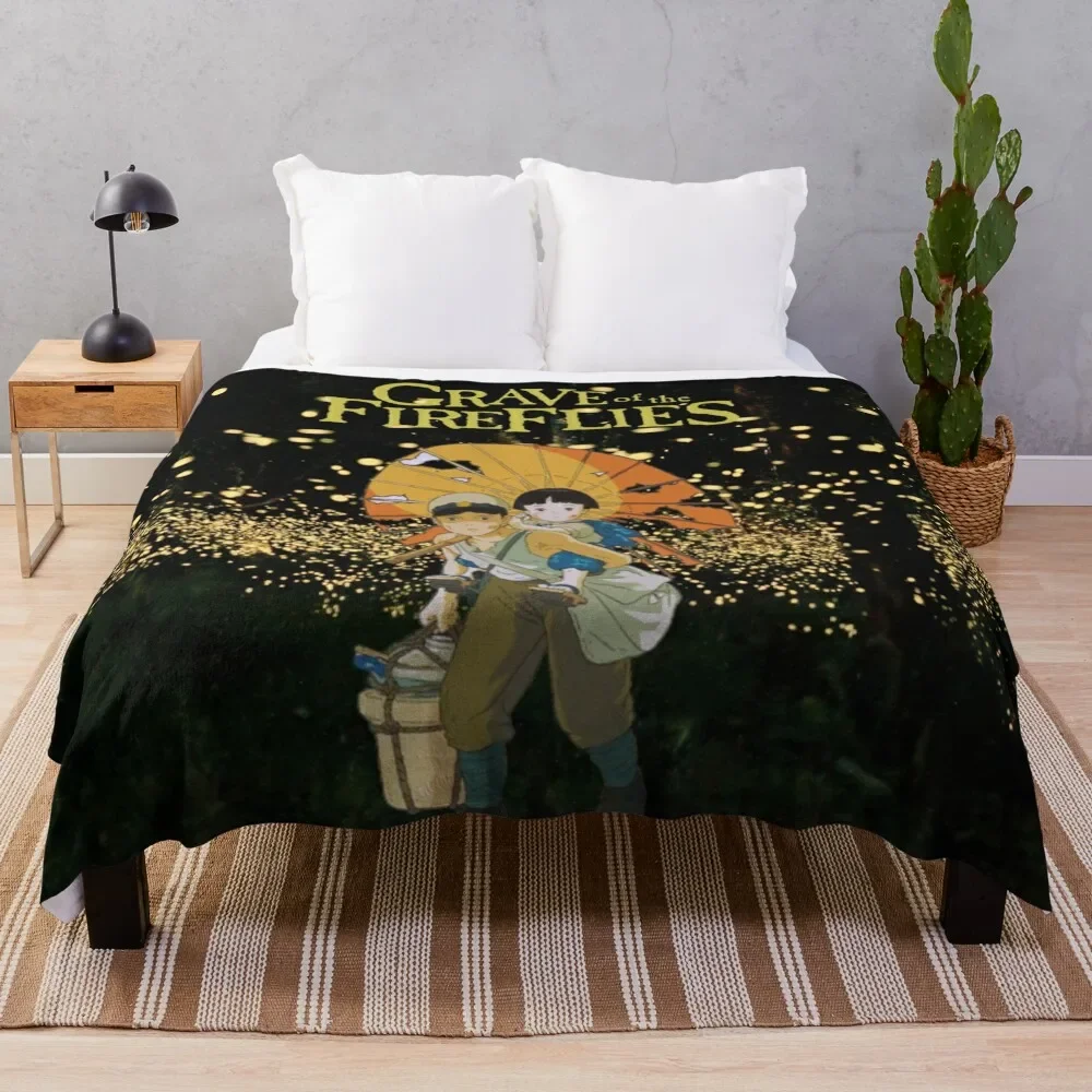

Grave of the Firefliies with Umbrella ORIGINAL BY SillyFun.redbubble.com Throw Blanket Luxury Throw Flannel Designers Blankets