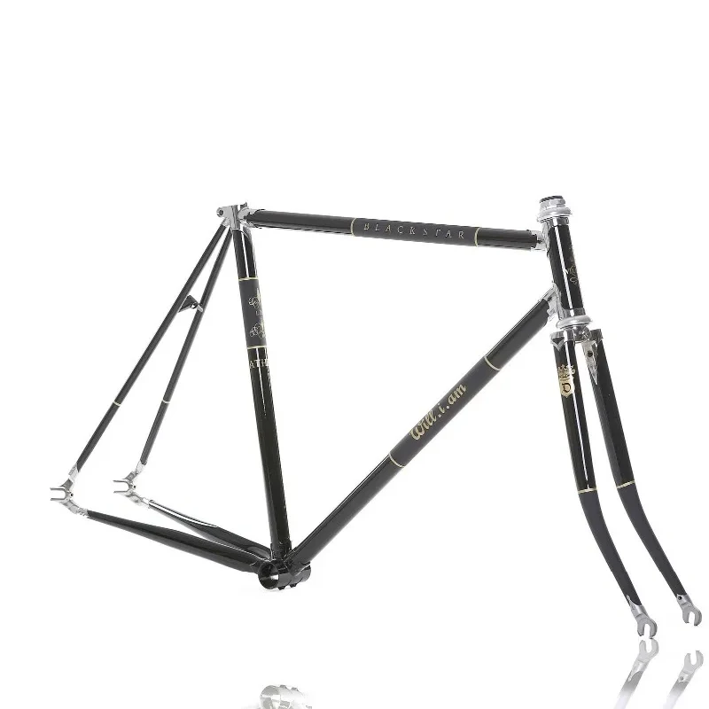 Chrome-Molybdenum Steel Road Bicycle Frame, Vintage Bicycle Frame, Columbus Pipe Frame, Fixed Gear, 700C