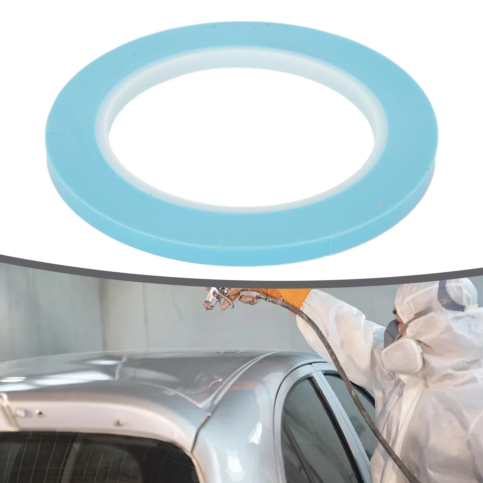 High Temp Vinyl Thin Fine Line Masking Tape Blue Painter Tape Automotive Car Painting For Curves Automobiles Maintenance