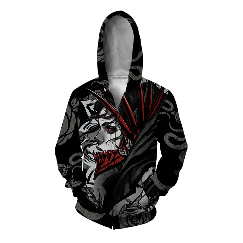 

3D Printed Death Keyboard Hoodie For Men Cool Warrior Graphic Sweatshirt Leisure Oversized Zipper Pullover Long Sleeves Hoodies