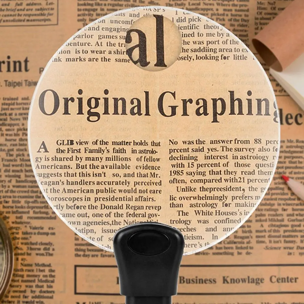 عدسة مكبرة للقراءة 3X/10X كبيرة ومتينة بدون استخدام اليدين عدسة مكبرة عالية الوضوح معلقة للرقبة قابلة للتعديل #4