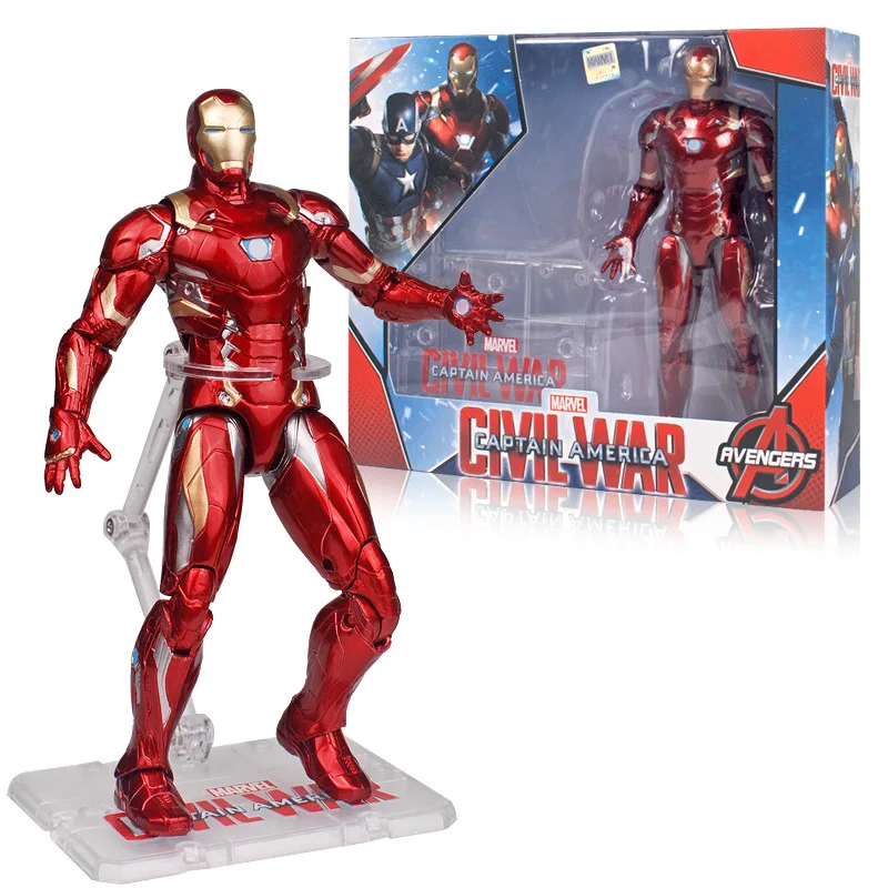 Disney Marvel's  Original Iron Man Children's Toy Gift Box Movable Doll Iron Man Mark Avengers Tony Stark Legend Toy Doll Model