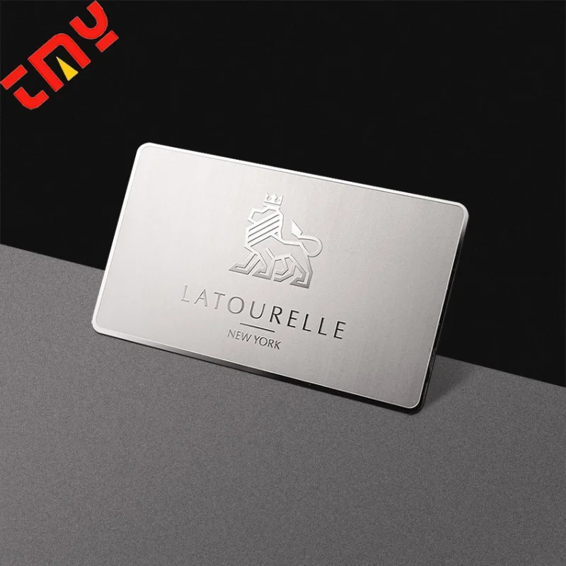 Imagem -02 - Personalizado Atacado Moderno Exclusivo 0.8 mm Logotipo Luxo em Branco Espelho de Aço Inoxidável Cartão de Visita de Metal para Gravação a Laser de Alta Qualidade