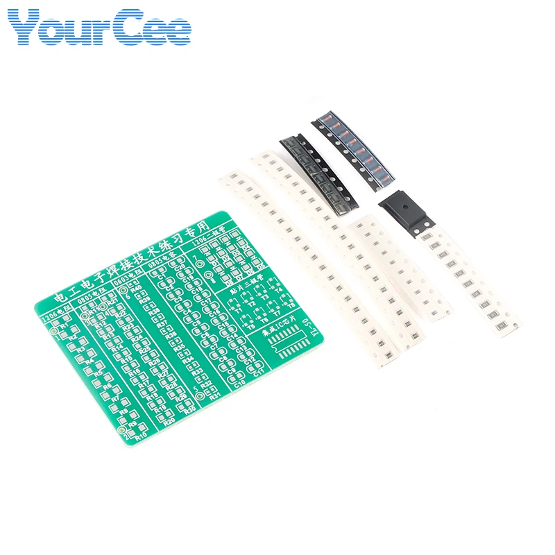 SMT SMD Component Welding Practice Board 65*53mm Soldering DIY Kit Electronic