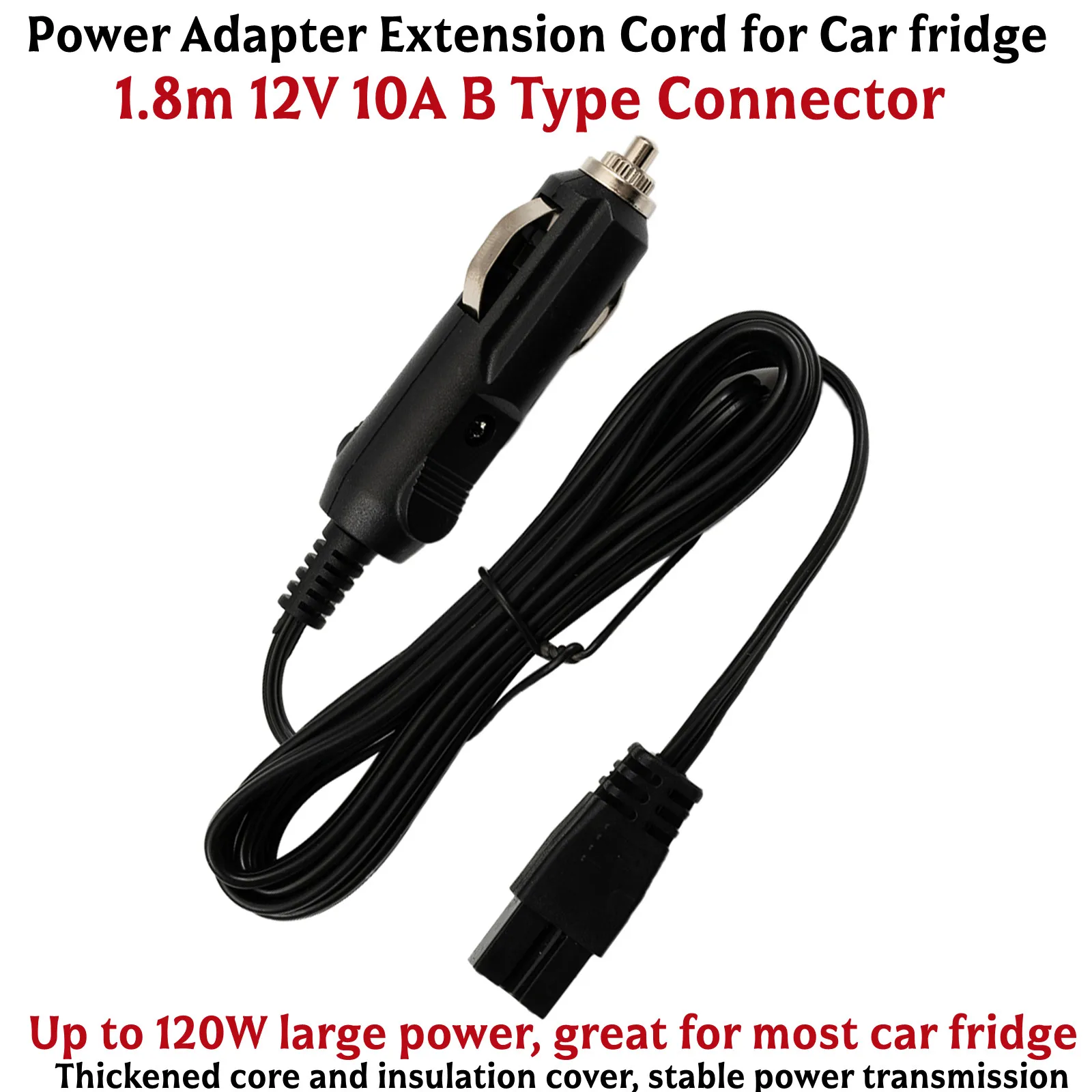 

2-контактное зарядное устройство для автомобильного охладителя, 12 В постоянного тока, кабель с вилкой, термостойкий штекер для холодильника, отлично подходит для использования в течение 7x24 часов