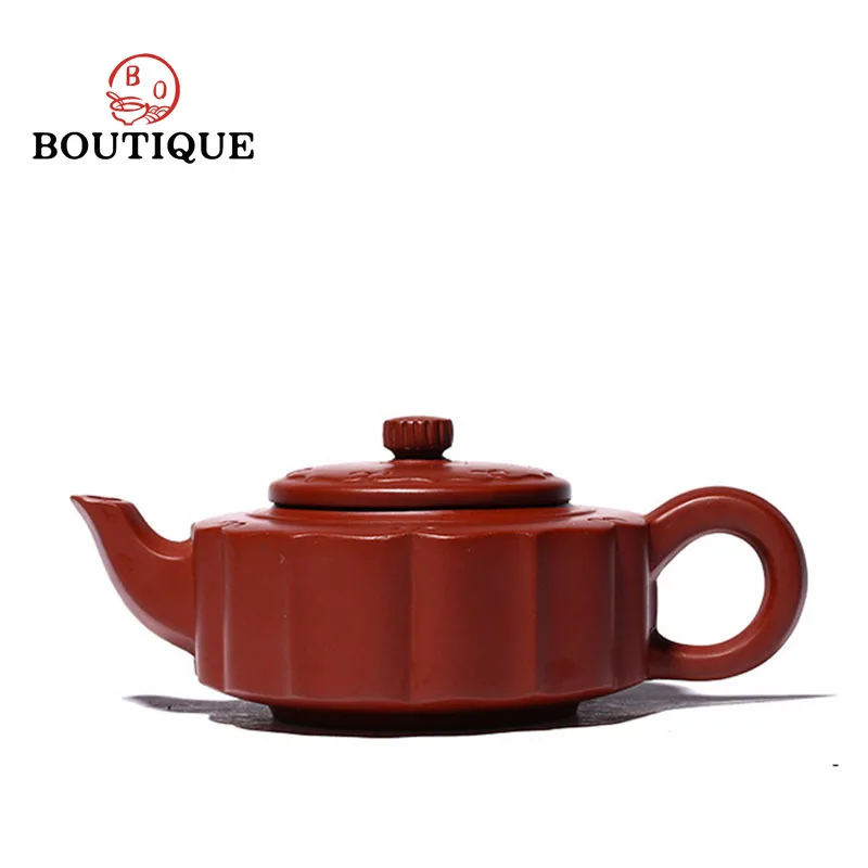 

Handmade Boutique Tea Set Authentic Yixing Tea Pot Purple Clay Pattern Teapots Home Beauty Kettle Raw Ore Dahongpao 230ml