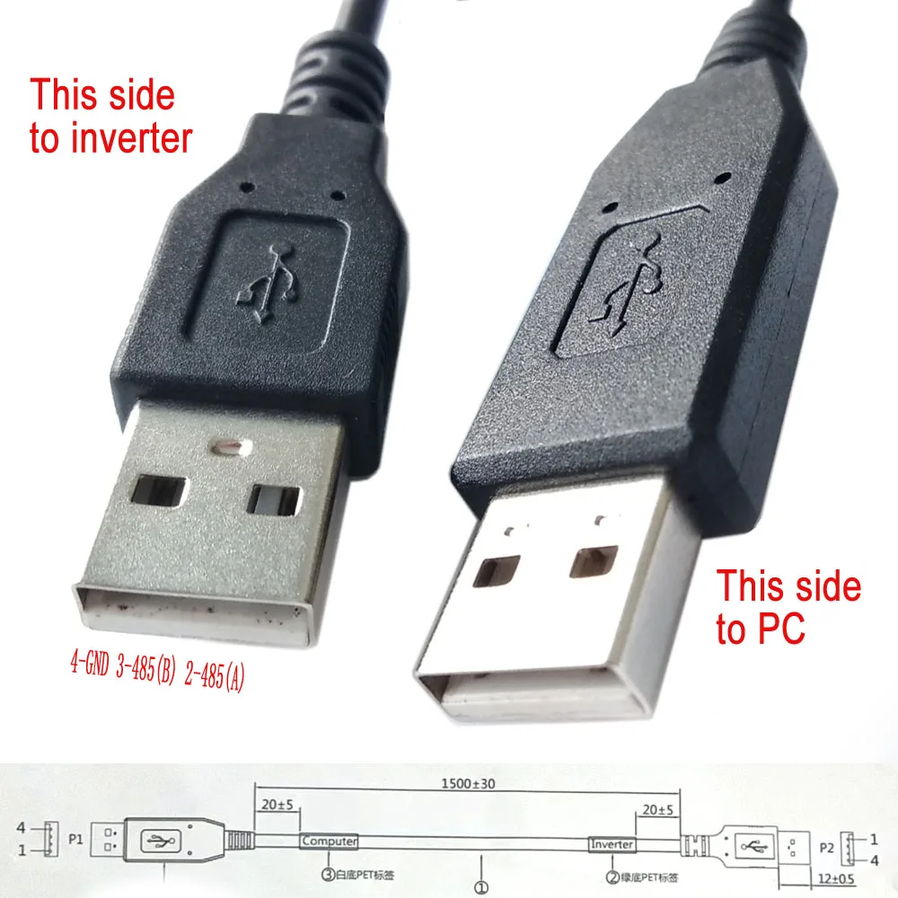 

FTDI USB RS485 to USB Type A Male Serial Cable for BMS Inverter PC/Computer Interface/Communicate Cable