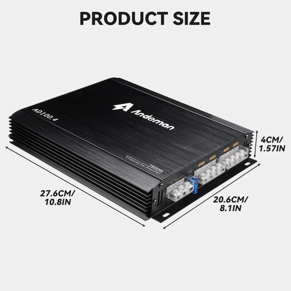 Picture 5: Andeman Car Amplifier 7800W Peak Power A/B Class 4-Channel 200W RMS 12V-13.8V High Performance Audio Amplifier