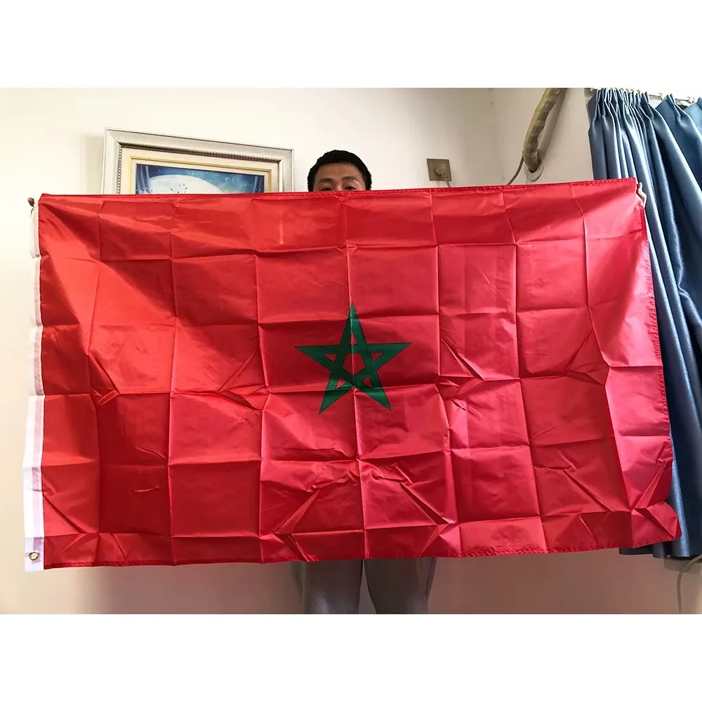 Morocco Flag Banner 90x150cm Polyester Hanging Maro Moroccan Morocco Moroccan National Flags Home Decoration