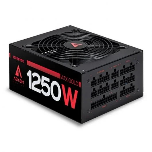 Abysm gaming morpheo fuente de alimentacion 80 plus gold modular 1250w atx - pfc activo - ventilador 140mm