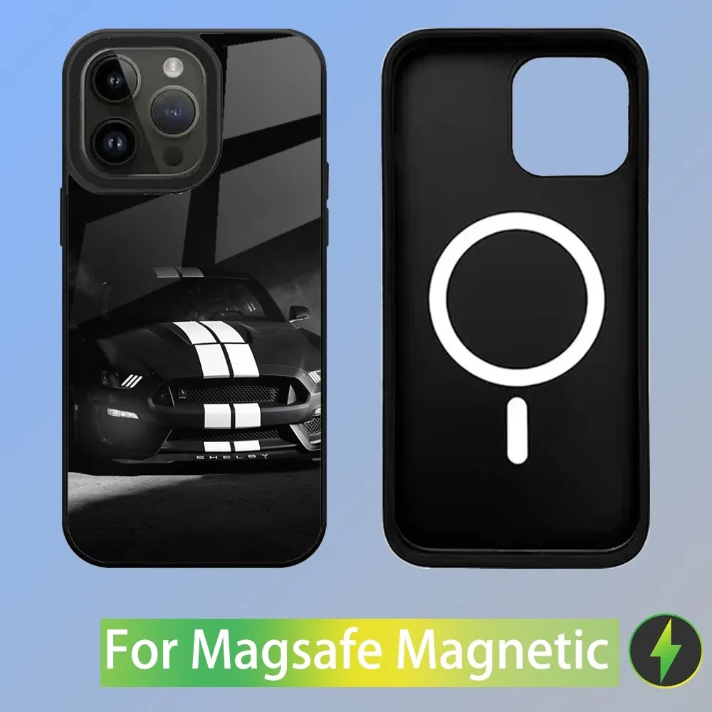 Cool F-Fords Car M-Mustang Phone Case For iPhone 16,15,14,13,12,11,Plus,Pro,Max Mini Magsafe Magnetic Wireless Charging