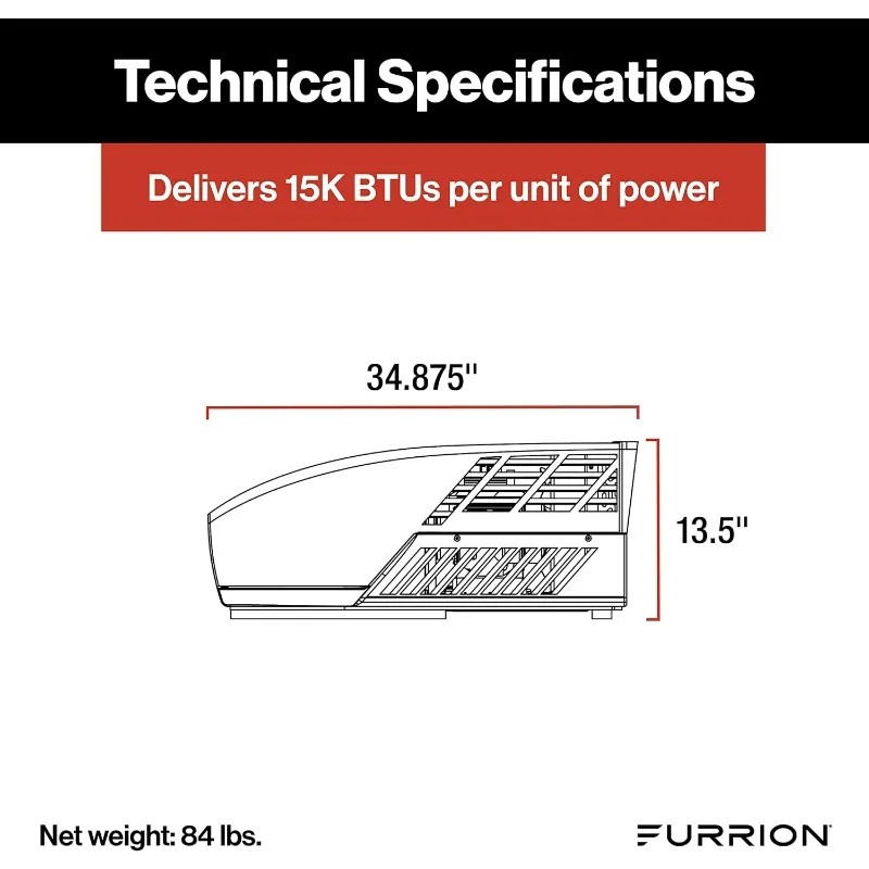 FACR15HESA-PS-AM, White Chill HE RV dakairconditioner-15K, 15k BTU VS (oorsprong)