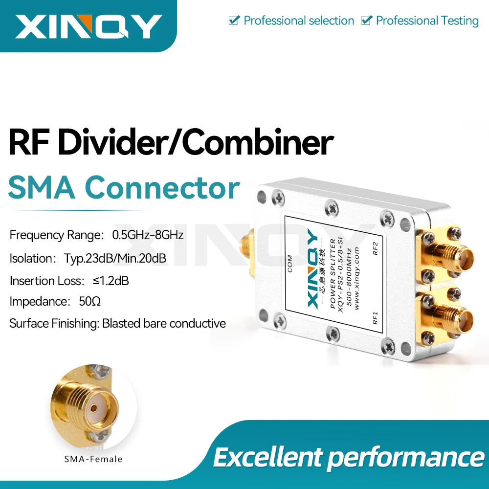 diviseur-de-puissance-rf-microbande-xinqy-05-8g-sma-1-vers-2-500-8000mhz