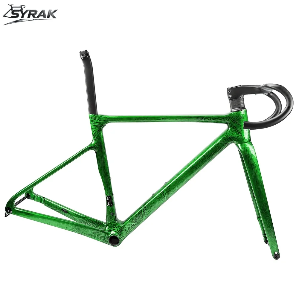 SYRAK T1100 Lightweight Carbon Road Bike Frame T47 W/UDH Hanger Thru Axle 142*12mm Max Tire 700*38C Disc Brake Bicycle Frame view 6