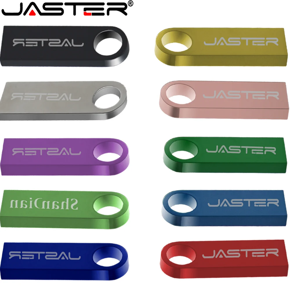 Clearance_High Speed USB 2.0 Flash Drive 128GB Metal Gold Pen Drive 64GB Memory Stick silver 32GB Free Keychain Business Gift image 4