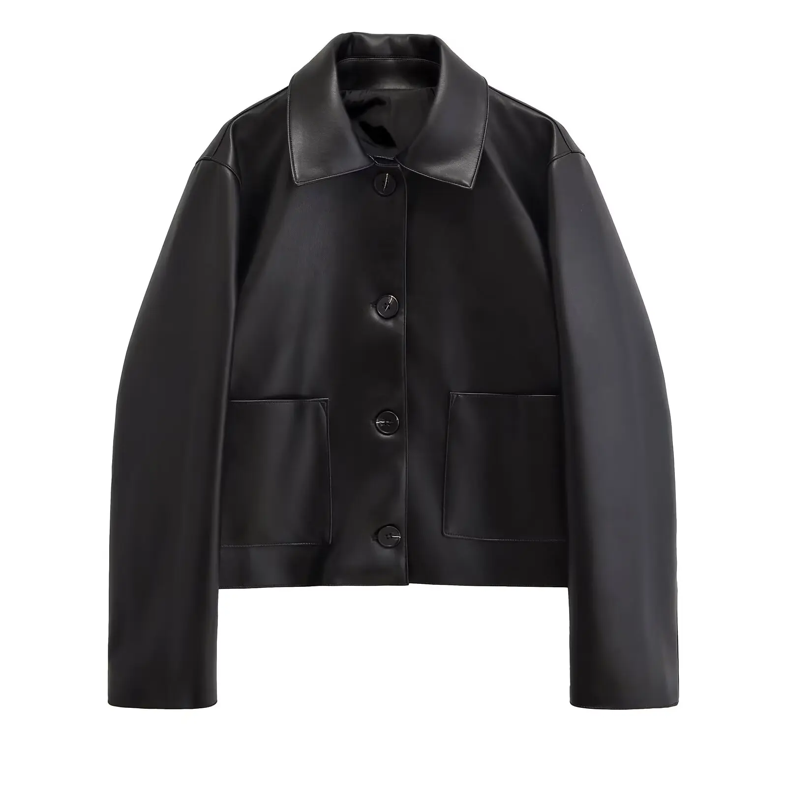 

Осень-зима, новая женская кожаная искусственная кожа, свободная черная куртка, мотоциклетное пальто, женские модные куртки