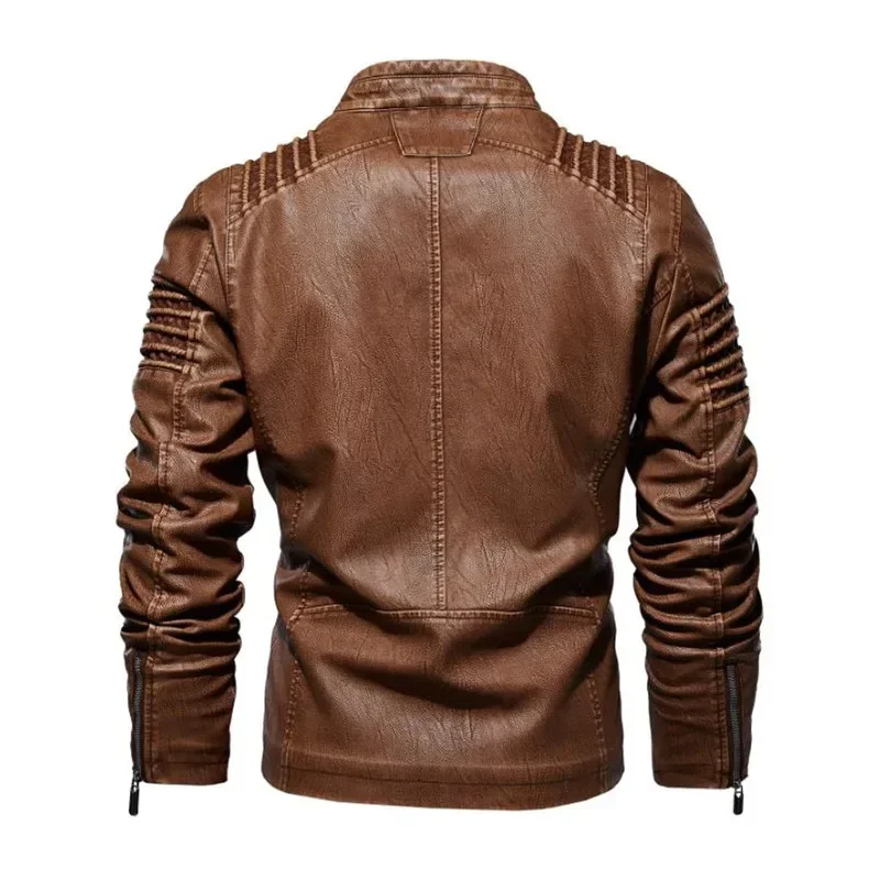 Spring Mens Faux Leather Jackets  winter Classic Motorcycle Jacket Male Plus faux leather jacket men Autumn