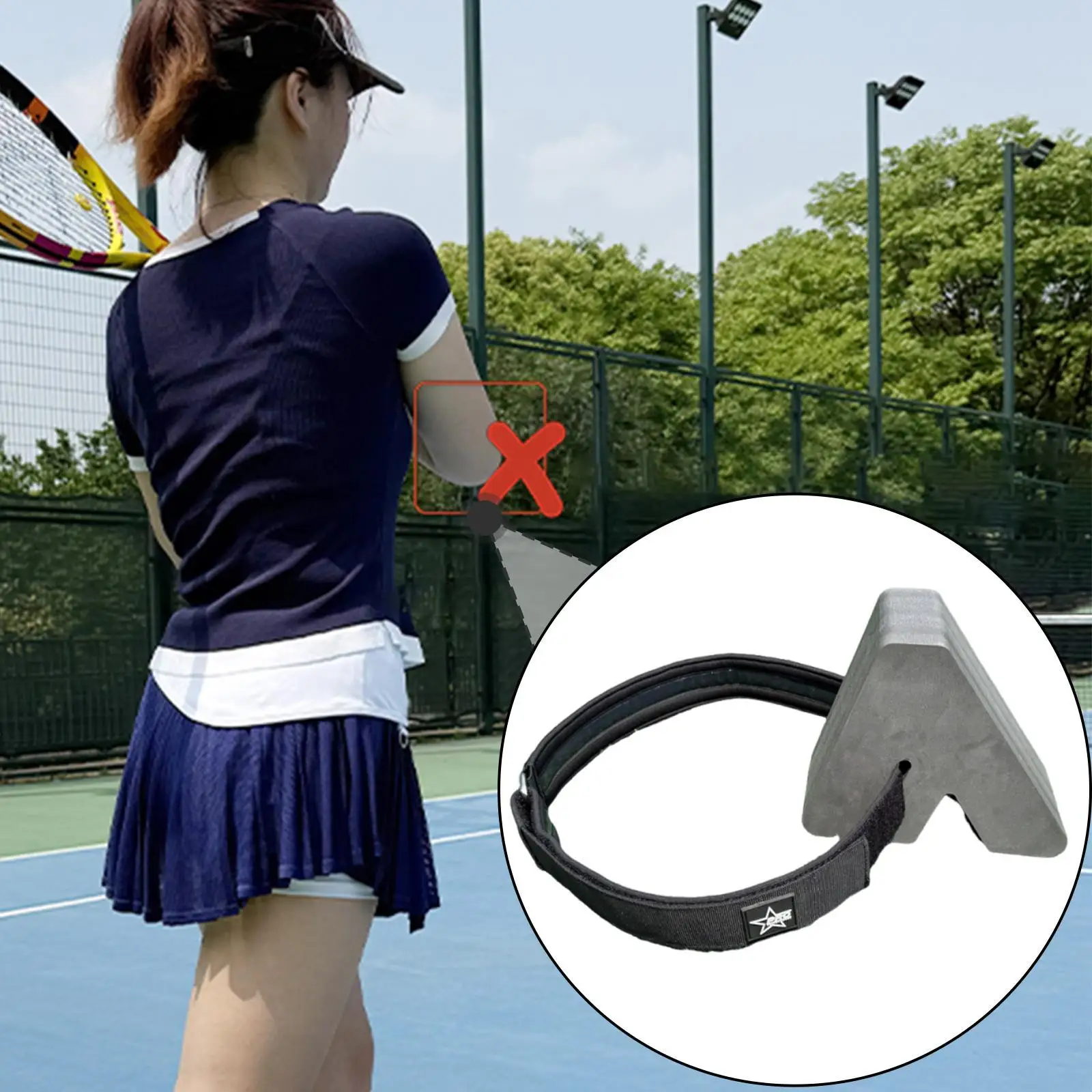 

Треугольный стабилизатор локтя для тенниса, легко носить для начинающих, легкий профессиональный аксессуар для теннисного тренажера