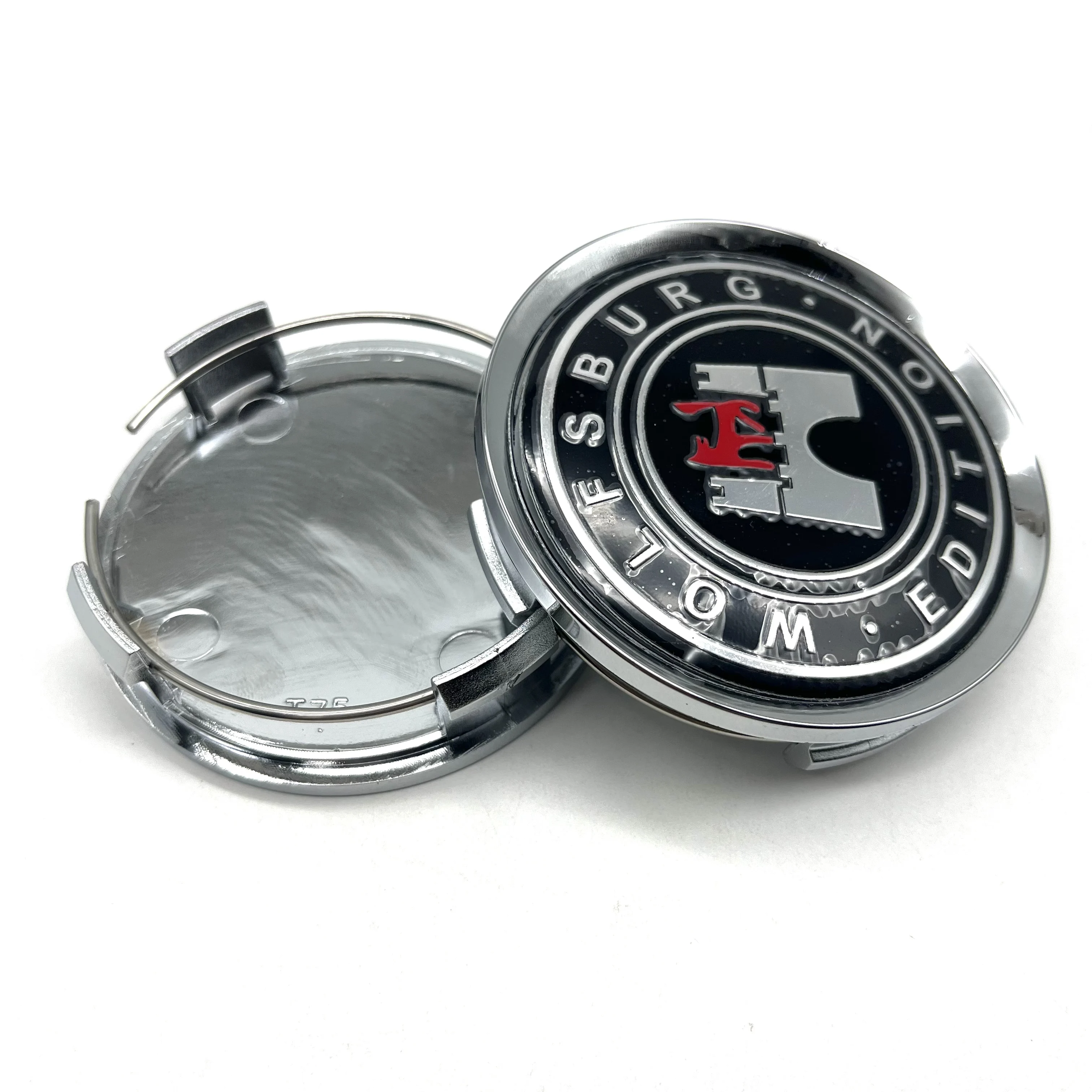 4pcs/Set 65mm 3D Wolfsburg Edition Emblem Badge OD75mm ID70mm  Car Wheel Center Caps Wheel Hubcap Cover High Cap Car Accessories view 4