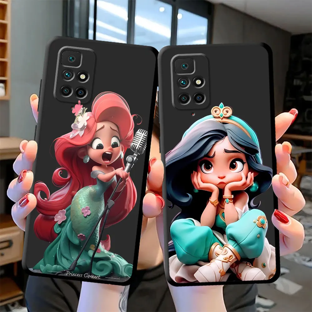 Disney Princess Jasmine Cover TPU Soft Case for Xiaomi Mi 11T 10T 12 12T Pro 11 Lite 5G A2 Lite 9 SE CC9 13 Ultra Note 10 9T