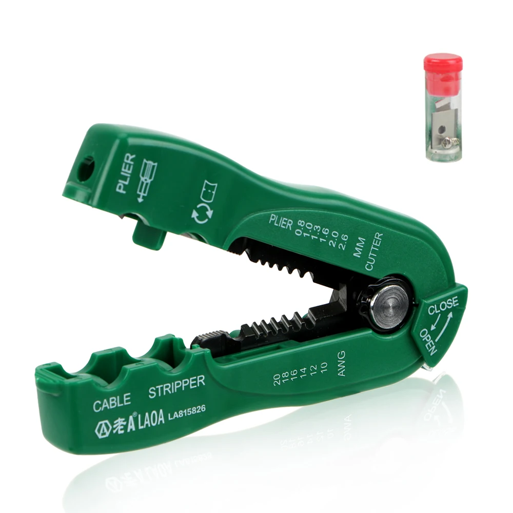 DIYWORK Hand Tools Portable Wire Cutter Cable Stripper Multifunction Wire Stripping Crimp Tool Suitable 0.8-2.6mm