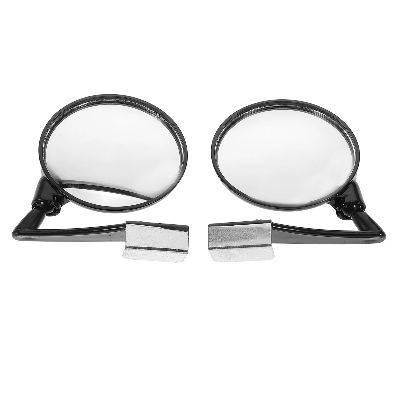 2Pcs Front Wheel Auxiliary Mirror with 360 Degree Coverage Universal Convex Safety Mirror for Parking and Driving Schools