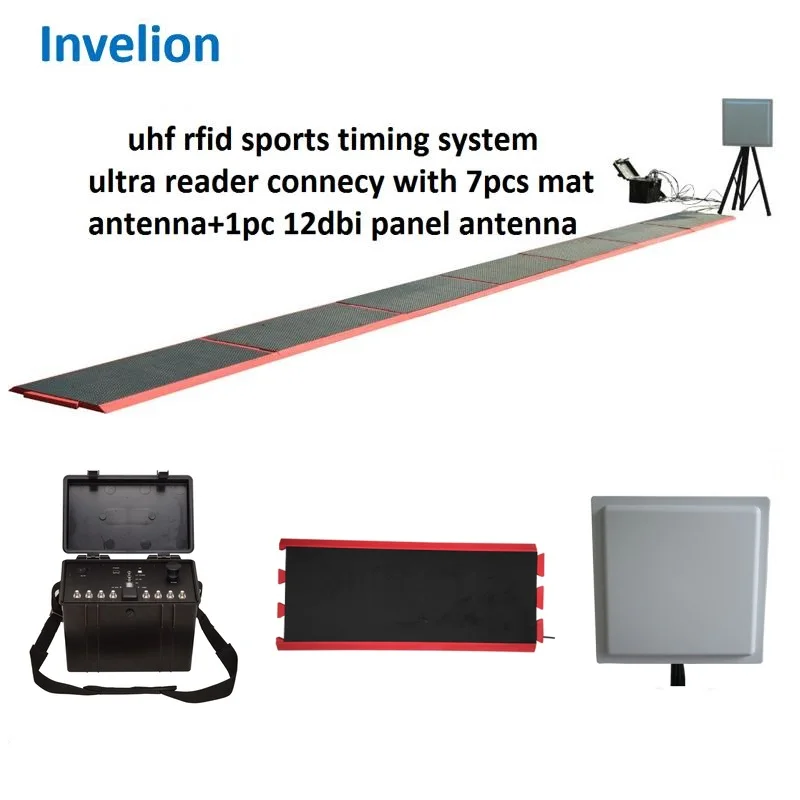 Complete Running Chip Systems Floor Mat Antenna 4 Ports UHF RFID Reader Carting Car Karting Transponder Timing Decoder