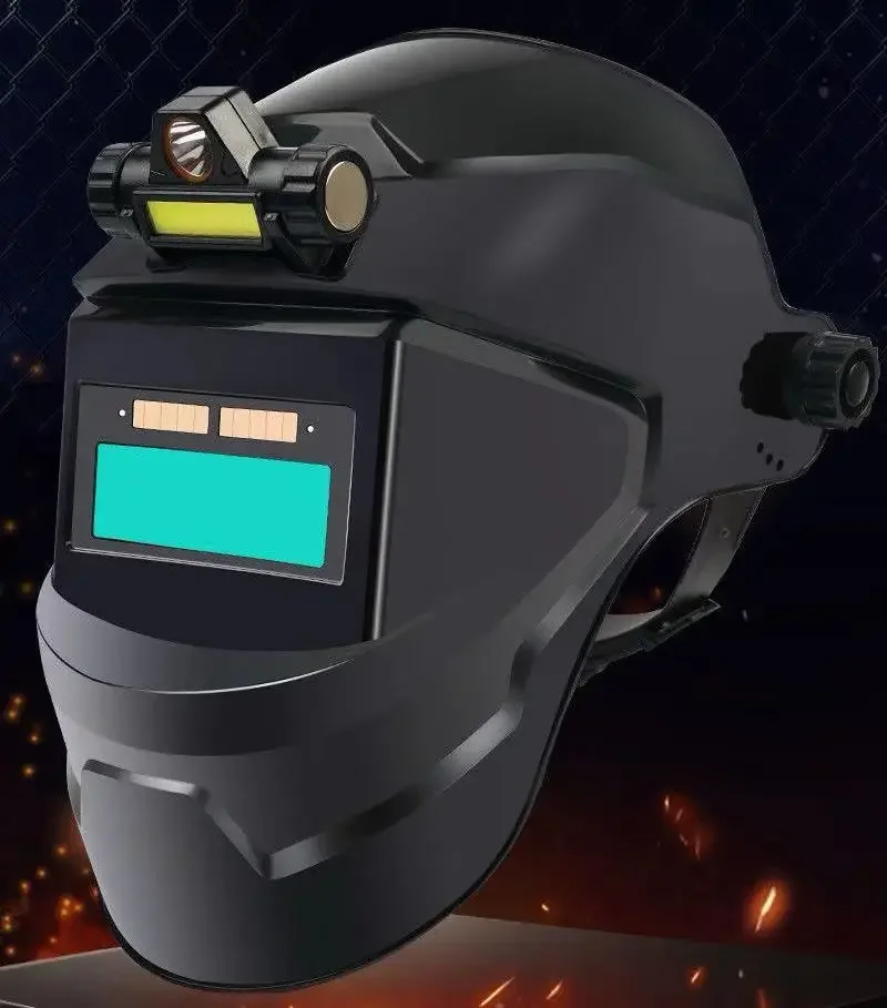 Welding Helmet Automatic Darkening Belt Light Emitting Diode Solar True Color Welder Helmet Mask Head Wearing Grinding Mask