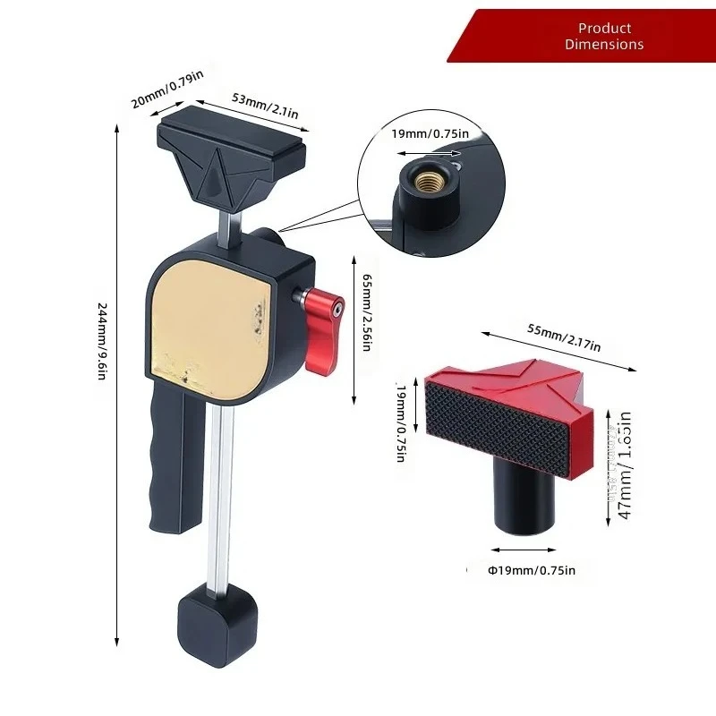 Woodworking Table Fixing Clamp Set 19mm 20mm Tenon Quick Fixing Auxiliary Fixture for Table Top Bench Vise Jig Tool