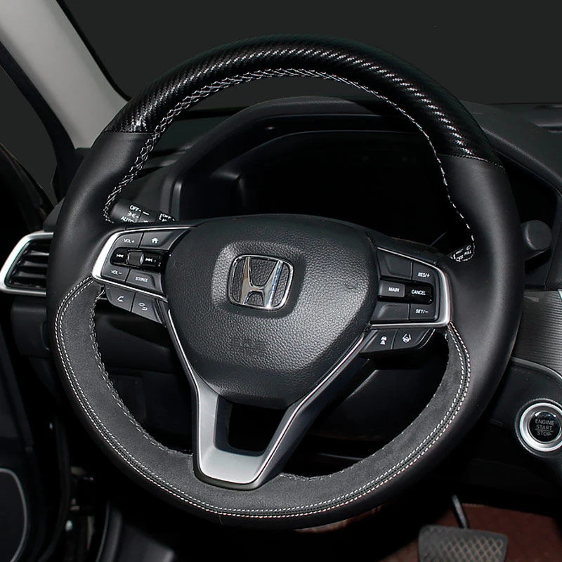 

Для Honda Accord 10 (2018-2022), Odyssey (2021-2026), City (2023-2025) — Чехлы на руль ручной работы из плетеной кожи, индивидуальный пошив
