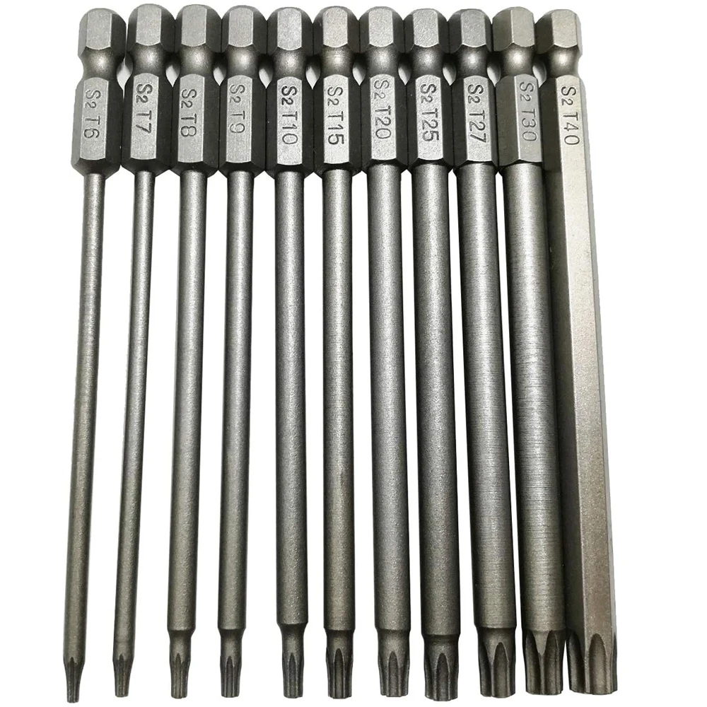 11-teiliges Torx-Sicherheitsbitset, magnetisches Sicherheits-Schraubendreher-Set aus S2-Stahl, 50/100 mm Sternschraubendreher für Shark Vacuum T6-T40 – Detail 17