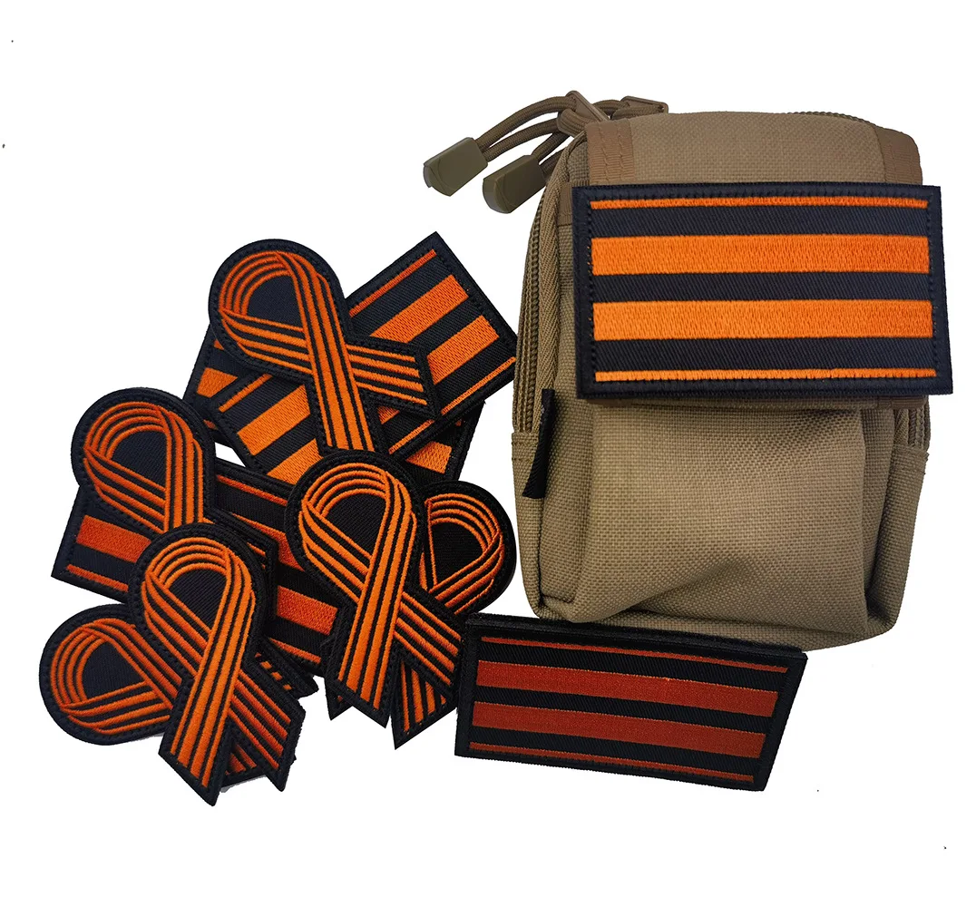 Order of The Patriotic Victory with The Soviet Saint George Ribbon Patch Hook and Loop DIY Apparel Sewing Supply Patches