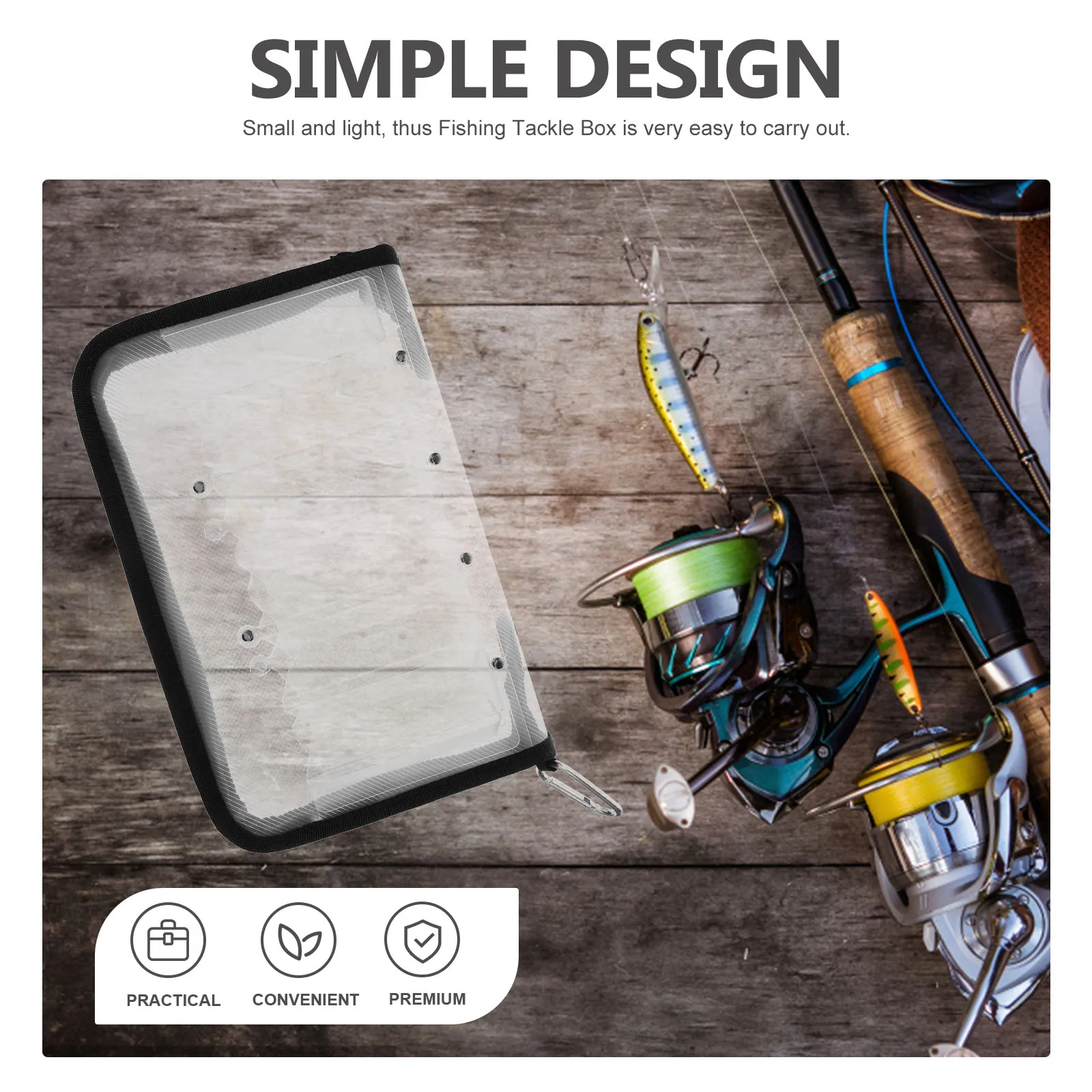 

2pcs Wooden Shrimp Box Set Big Eyes PP Tackle ganizer Divider Storage Lightweight Portable Lure Container Fishing