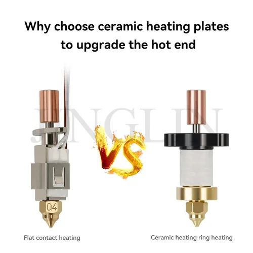 Creality K1 3D 프린터용 핫 엔드 업데이트 키트, 세라믹 가열 블록 키트, Creality K1/K1 최대 550 °C 고온 Best5 Creality K1 3D 프린터용 핫 엔드 업데이트 키트, 세라믹 가열 블록 키트, Creality K1/K1 최대 550 °C 고온 Best5